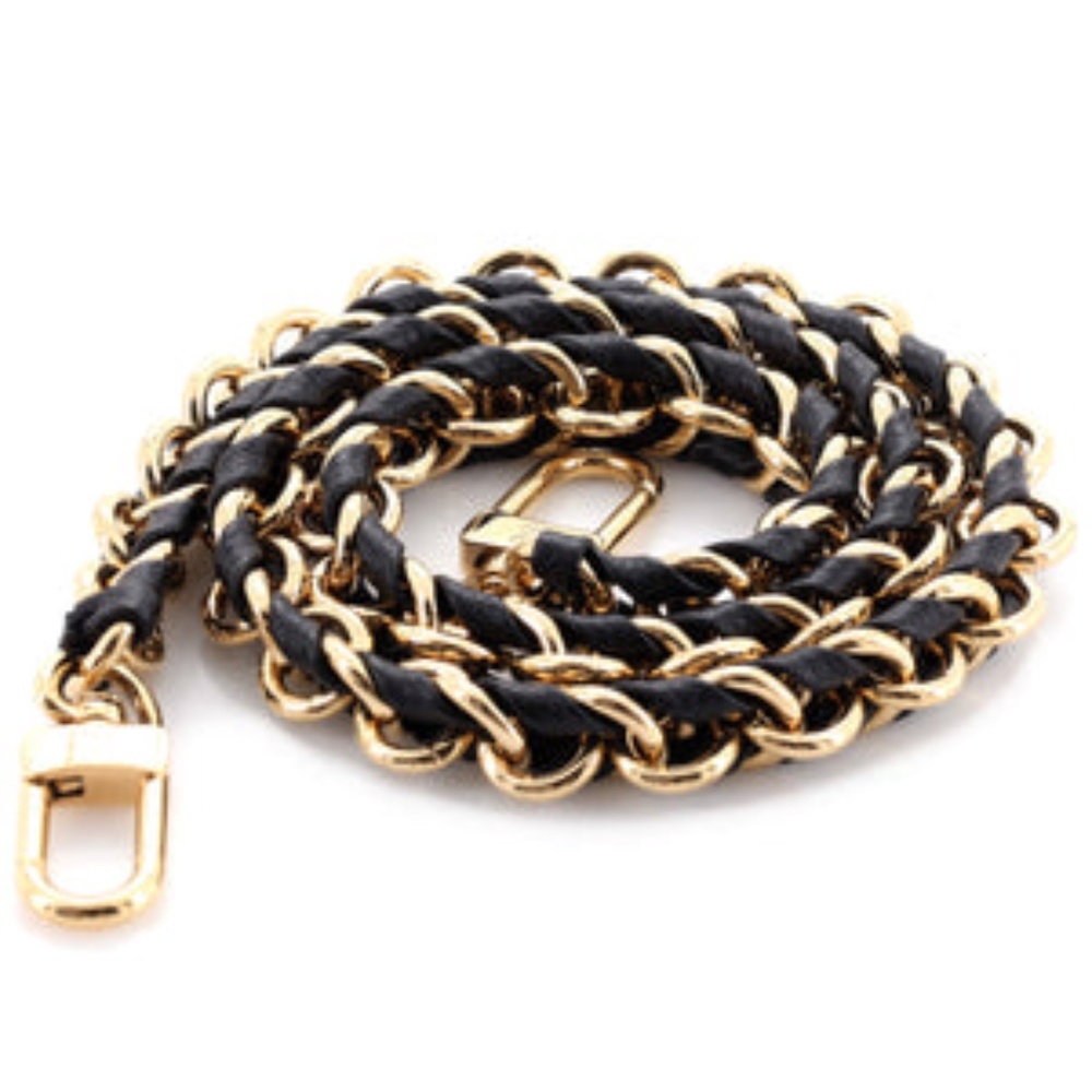 Louis Vuitton Multi Pochette Accessoires Woven Chain Strap Leather and Metal